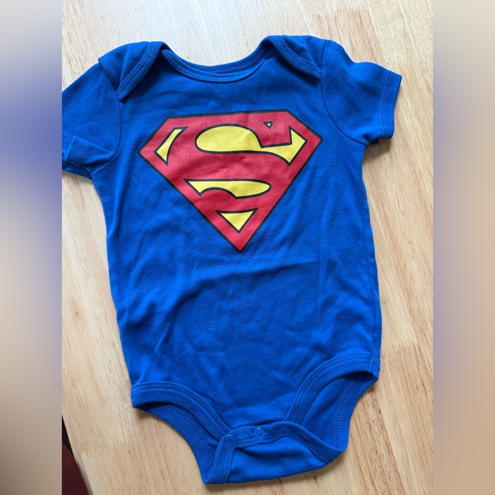 DC Blue Superman Baby Bodysuit